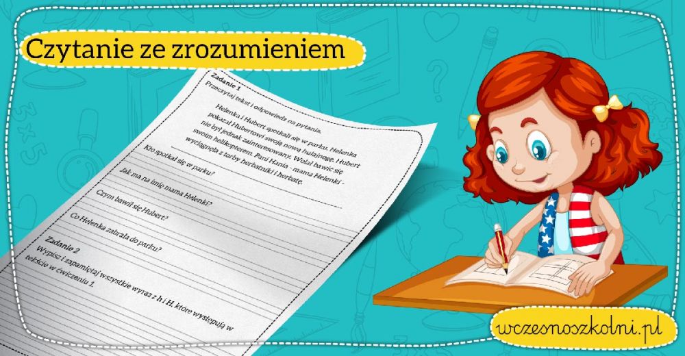 Czytanie ze zrozumieniem dla 1 klasy - do pobrania :) Czytanie Ze Zrozumieniem Kl 1