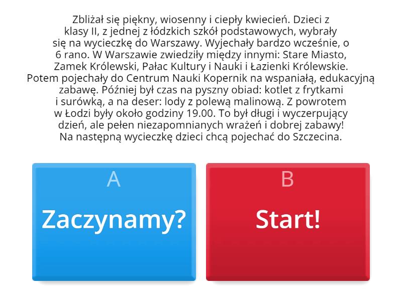 Test Czytania Ze Zrozumieniem Klasa 2