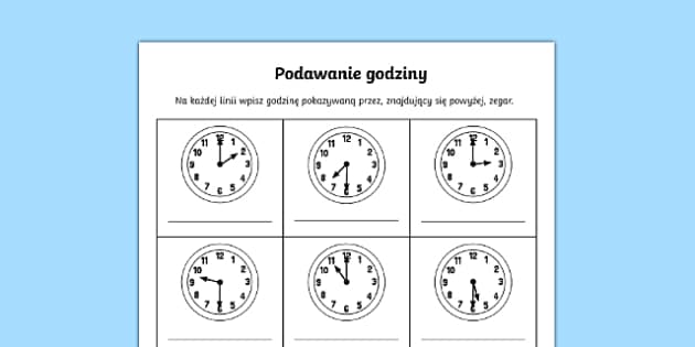 Odczytywanie Godzin Obliczenia Zegarowe Karty Pracy