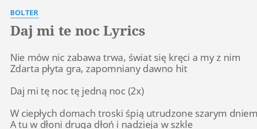 Nie Mow Nic Zabawa Trwa