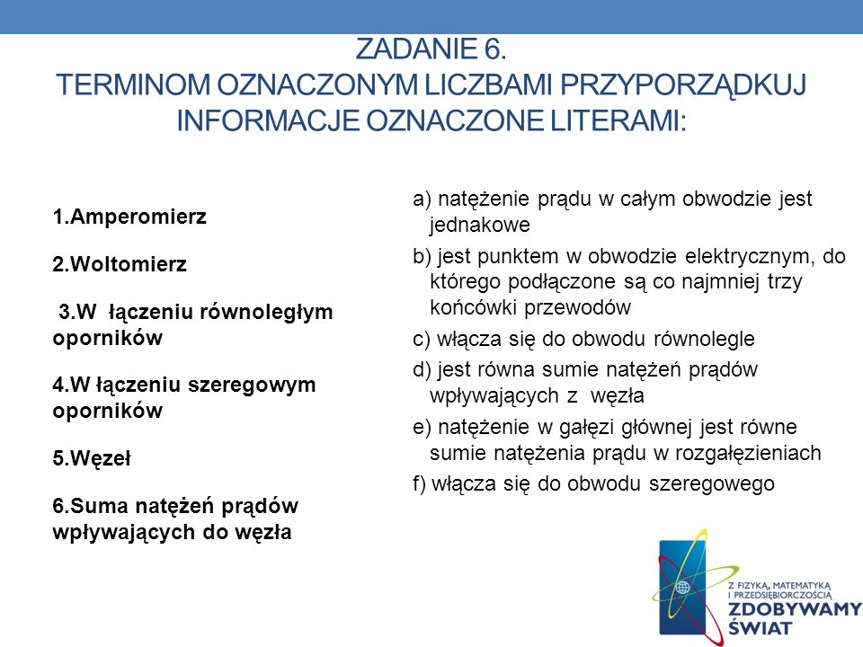 Przyporządkuj Pojęciom Oznaczonym Cyframi Ich Opisy Oznaczone Literami