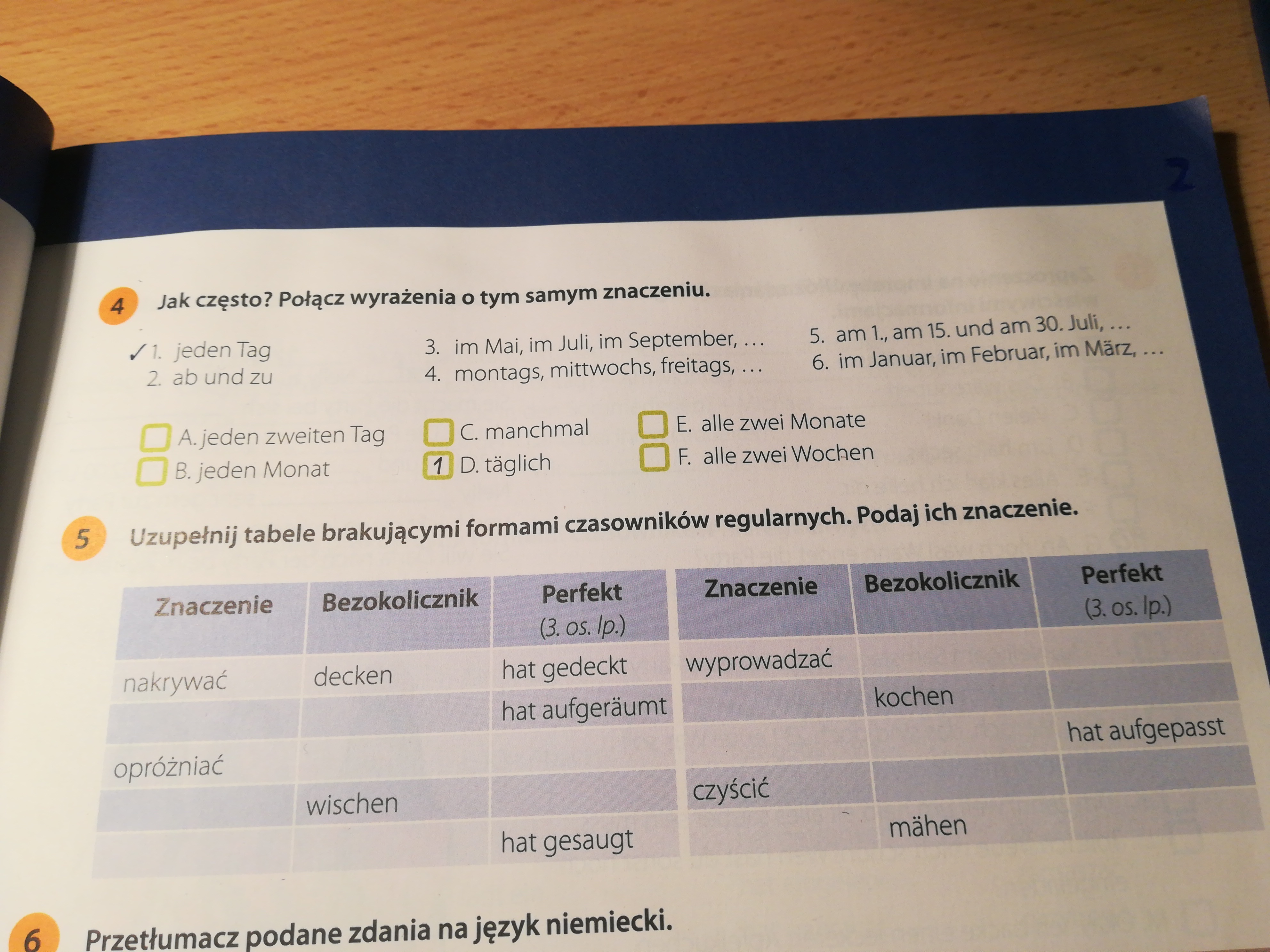 Das ist Deutsch! KOMPAKT klasa 8 Zadanie 4 i 5 strona 21 Zadanie w Sprawdzian Z Niemieckiego Klasa 8 Dział 2 Das Ist Deutsch