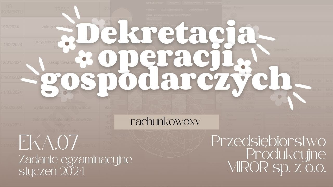 Rachunkowość Finansowa Księgowanie Na Kontach