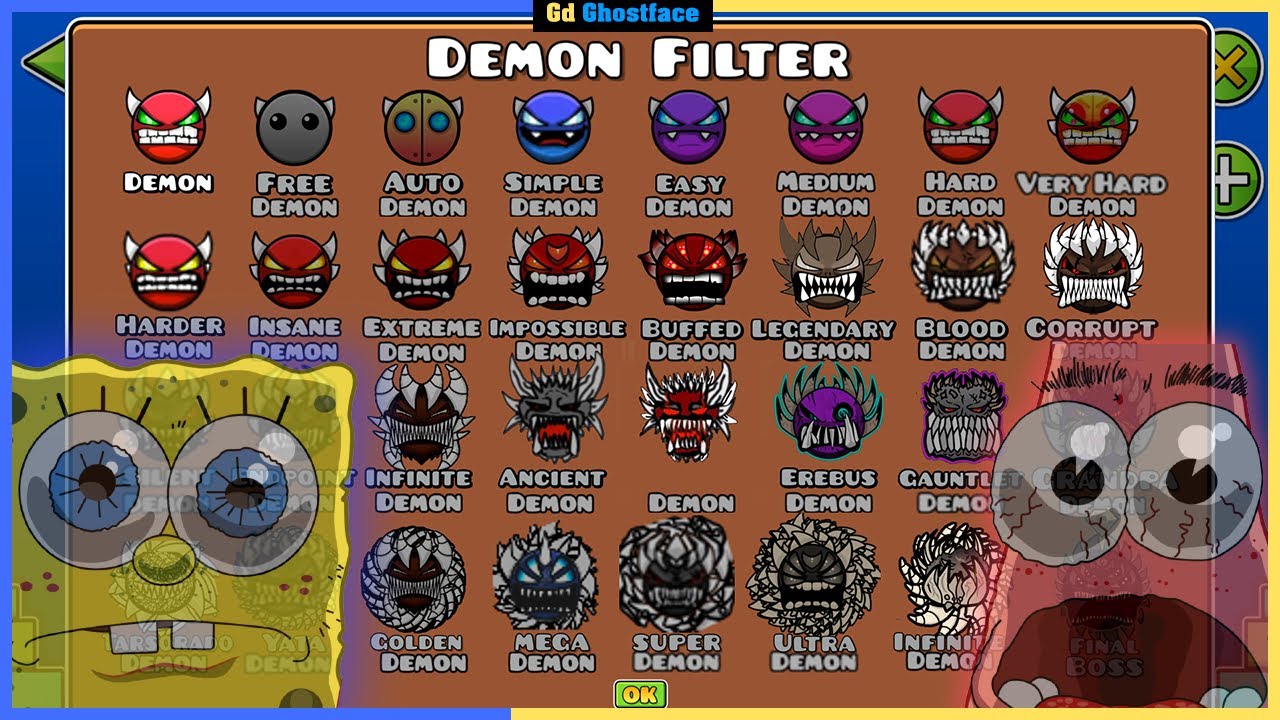 DEMON FILTER? Geometry Dash Difficulty Faces - YouTube Geometry Dash Very Easy Demons