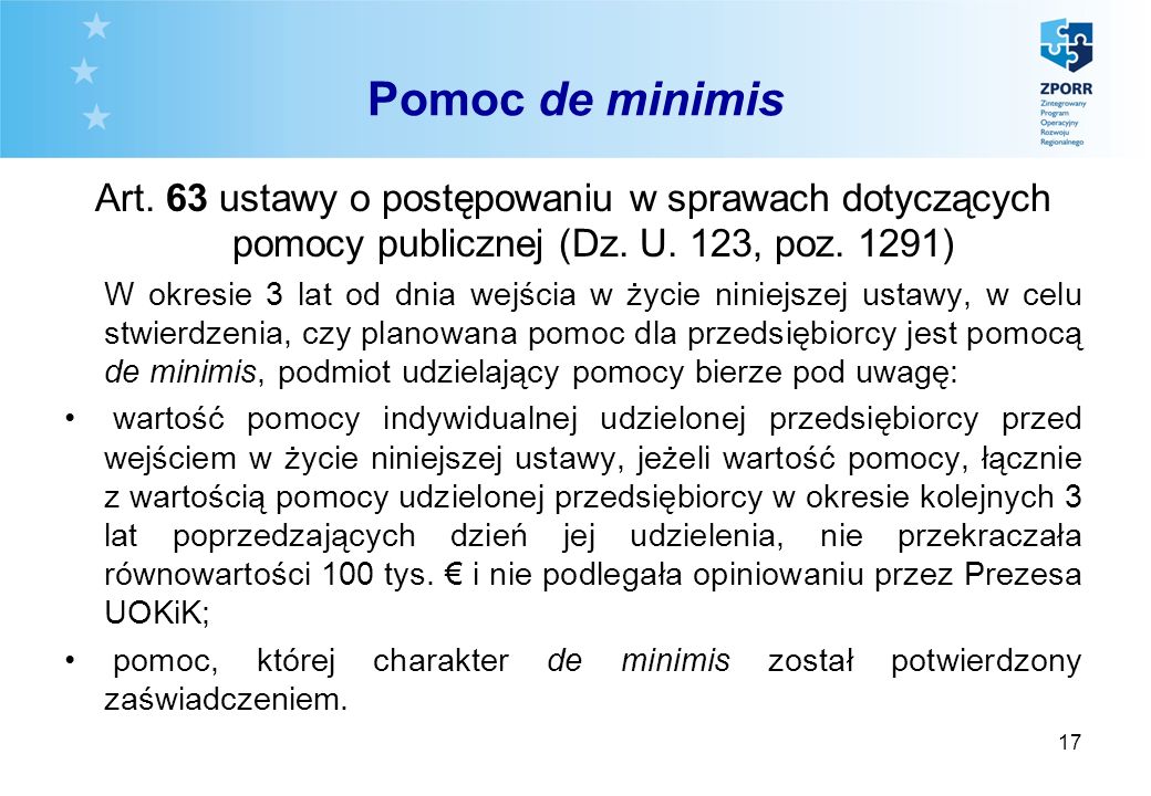 Ustawa O Postępowaniu W Sprawach Dotyczących Pomocy Publicznej