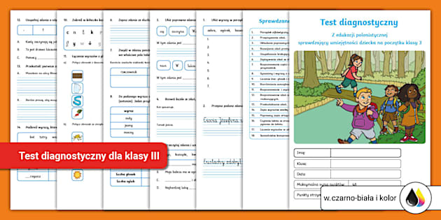 Diagnoza na wstęp | Klasa 3 | Edukacja polonistyczna Test Diagnostyczny Z Języka Polskiego Klasa 4 Pdf