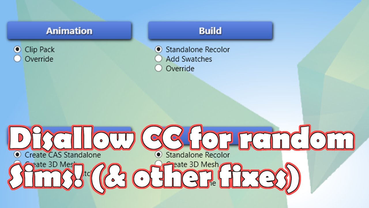 Disable CC for Random Sims! || Sims 4 ~ Tutorials - YouTube How To Disable Cc For Random Sims 4