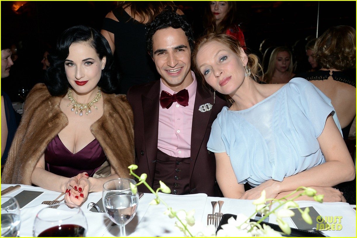 Dita Von Teese & Uma Thurman: Zac Posen Pre-Fall Dinner!: Photo 3010437 Dita Von Teese Zac Posen