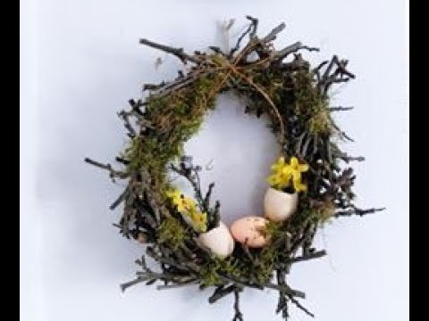 DIY jak zrobić wianek z patyków ,WIOSENNE DEKORACJE - YouTube Jak Zrobic Wianek Z Patykow