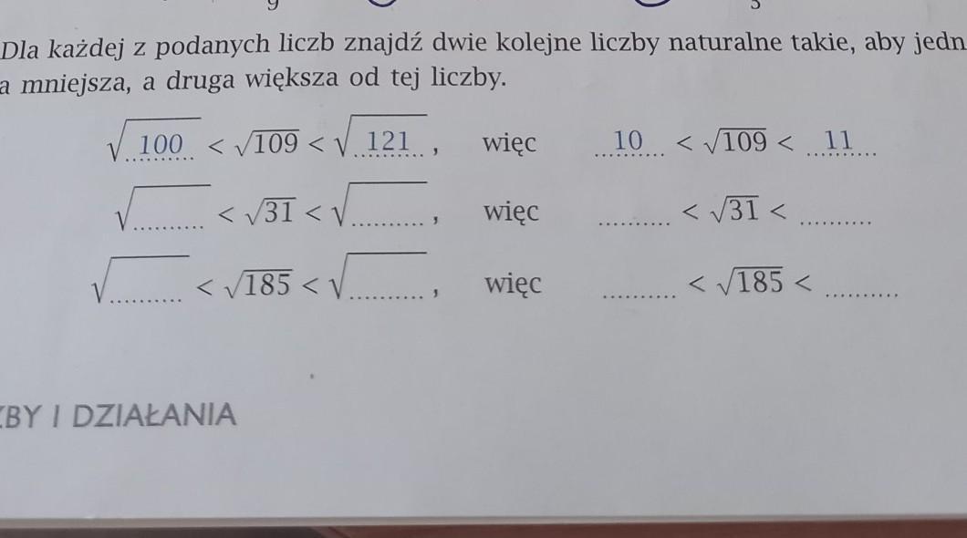 Dla Każdej Z Podanych Liczb Znajdź Dwie Kolejne Liczby Naturalne