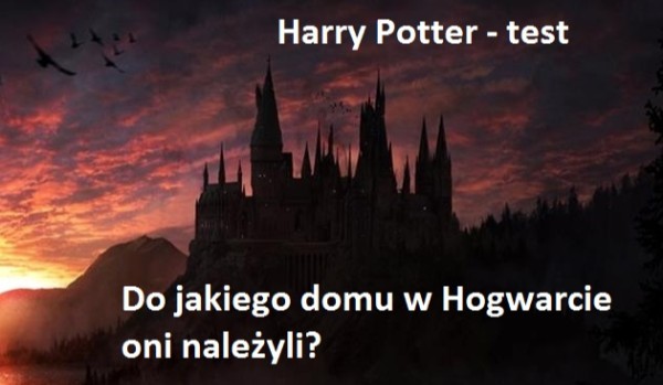 Do jakiego domu w Hogwarcie oni należyli? - Harry Potter | sameQuizy Samequizy Harry Potter Do Jakiego Domu Należysz