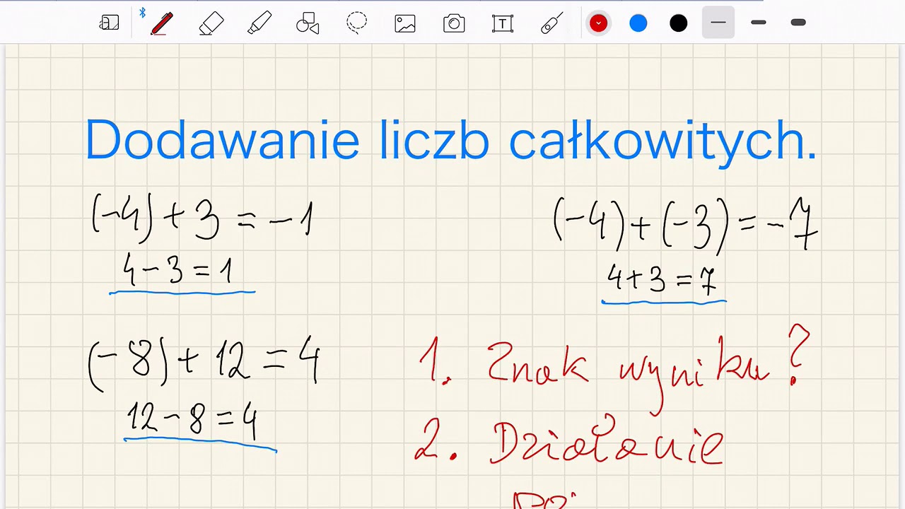 Dodawanie I Odejmowanie Liczb Całkowitych Klasa 5 Pdf