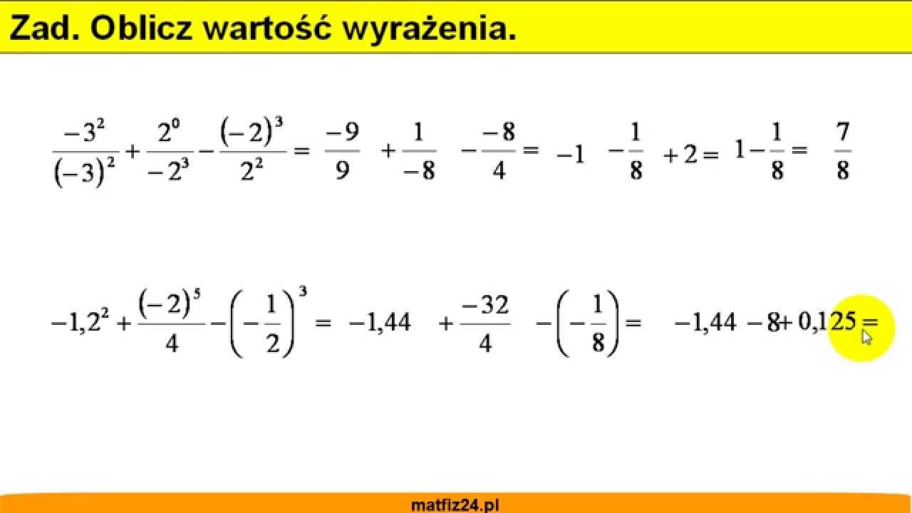 Odejmowanie Potęg O Tej Samej Podstawie