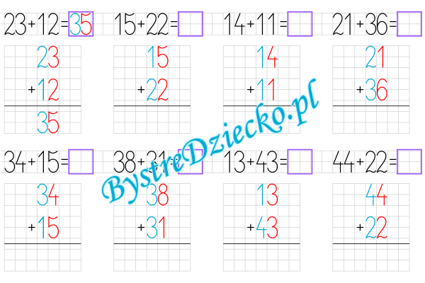 Dodawanie I Odejmowanie Pisemne Klasa 3 Do Wydruku