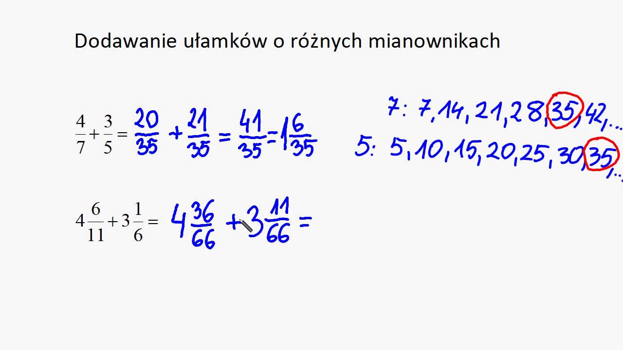 Dodawanie I Odejmowanie Ułamków Zwykłych Klasa 4 Karty Pracy Pdf