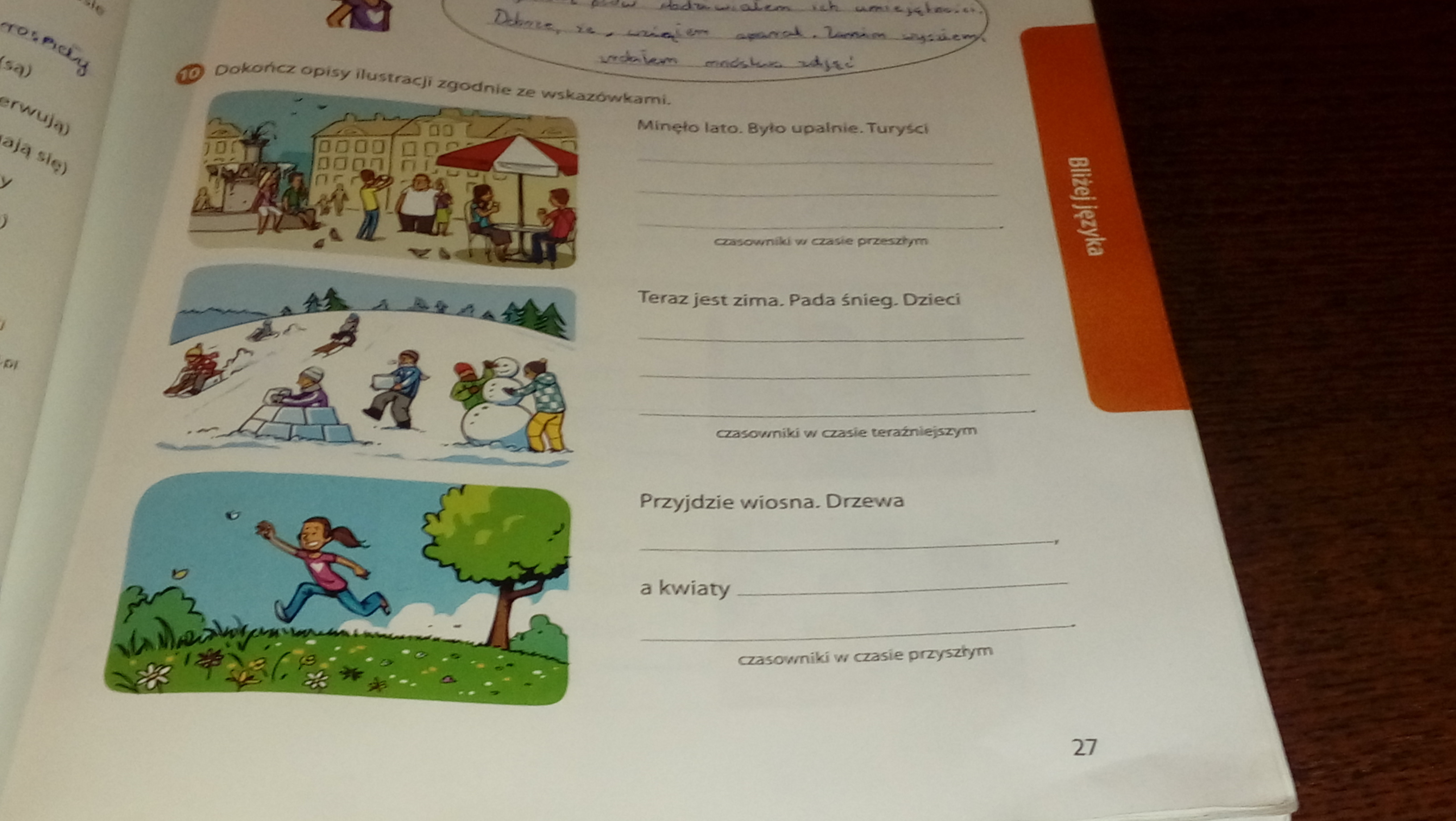 Dokończ Opisy Ilustracji Zgodnie Ze Wskazówkami