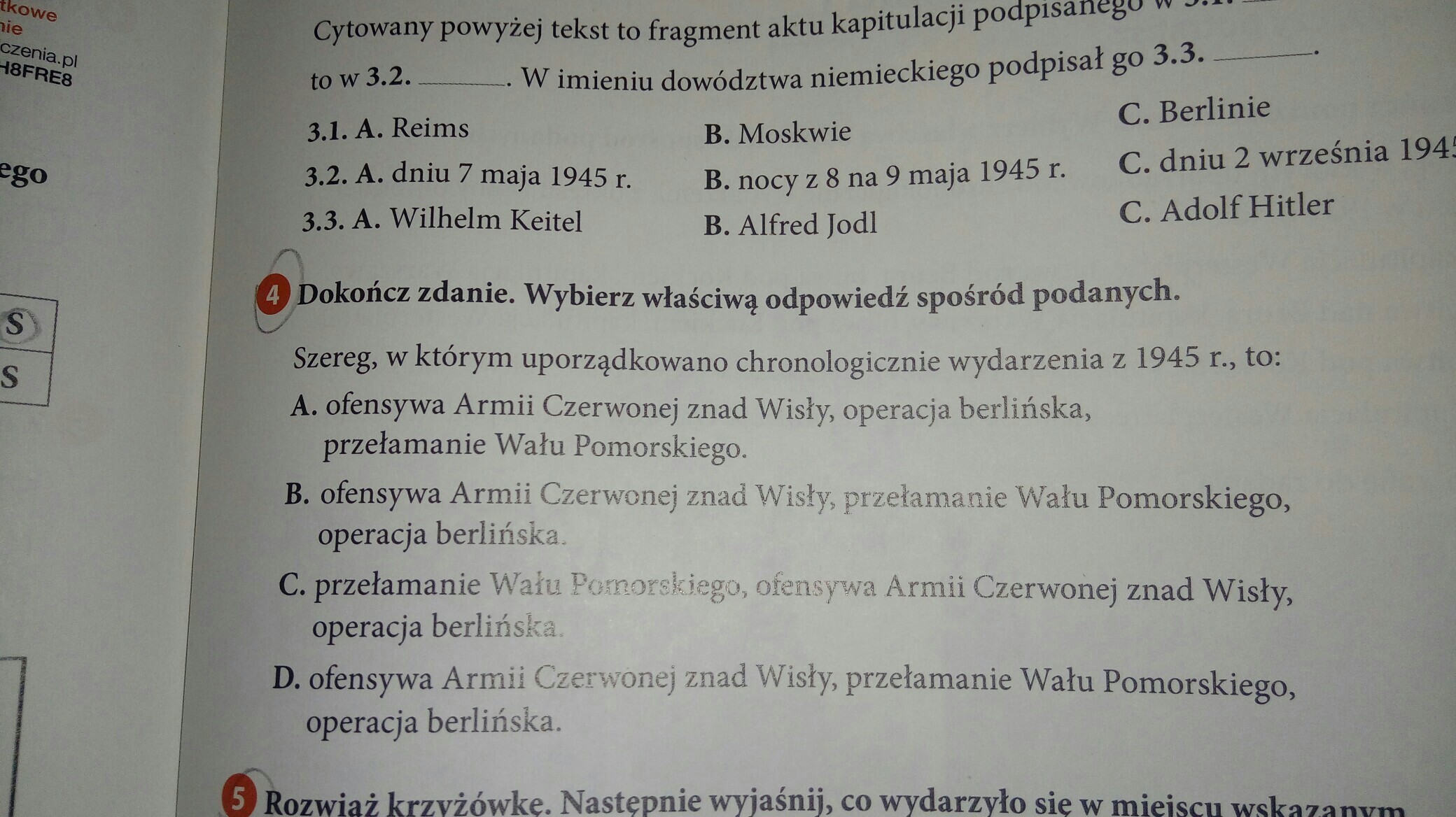 Uzupelnij Zdania 1 I 2 Wybierajac Wlasciwa Odpowiedz Sposrod Podanych