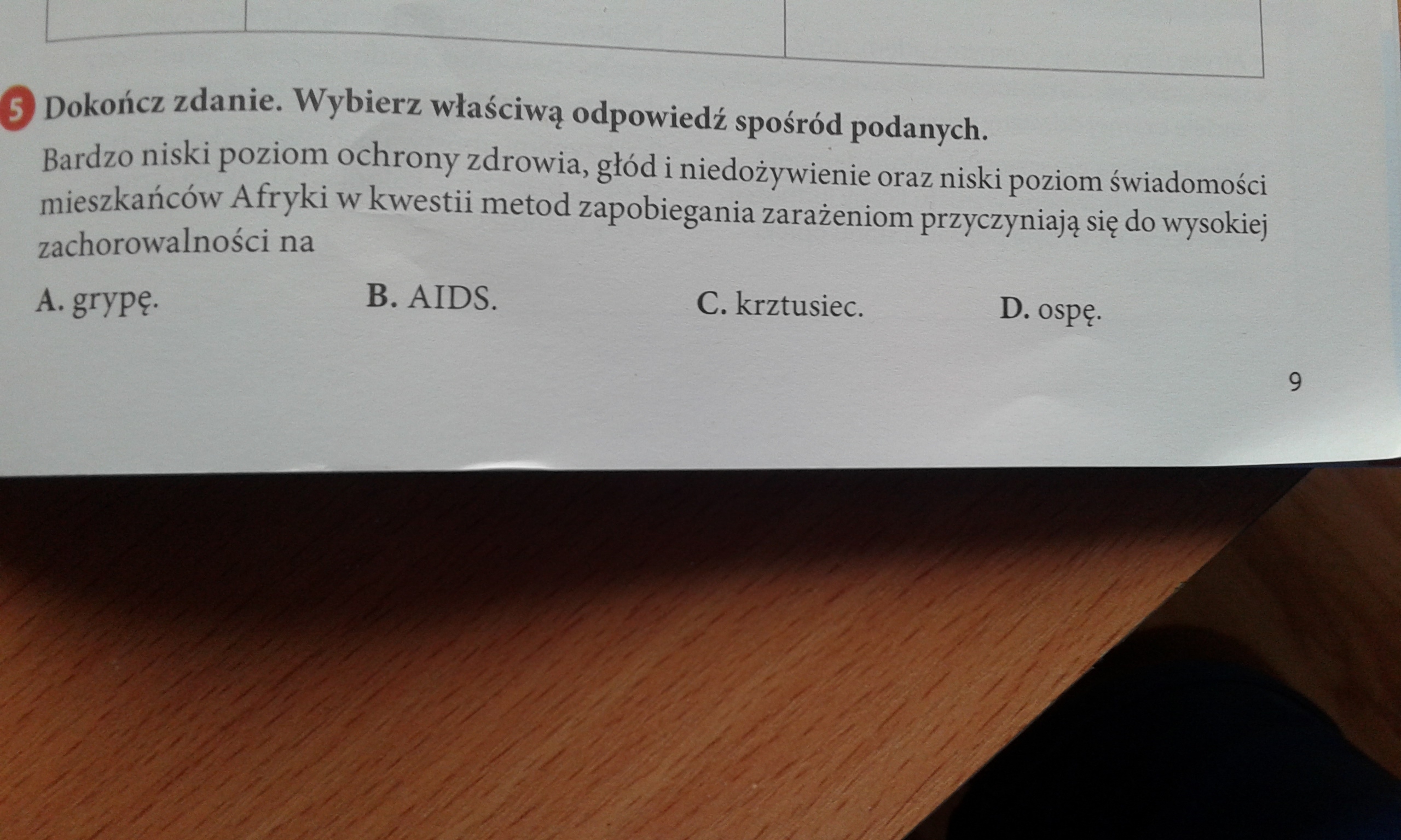 Dokończ Zdanie Spośród Podanych Odpowiedzi Wybierz Poprawną