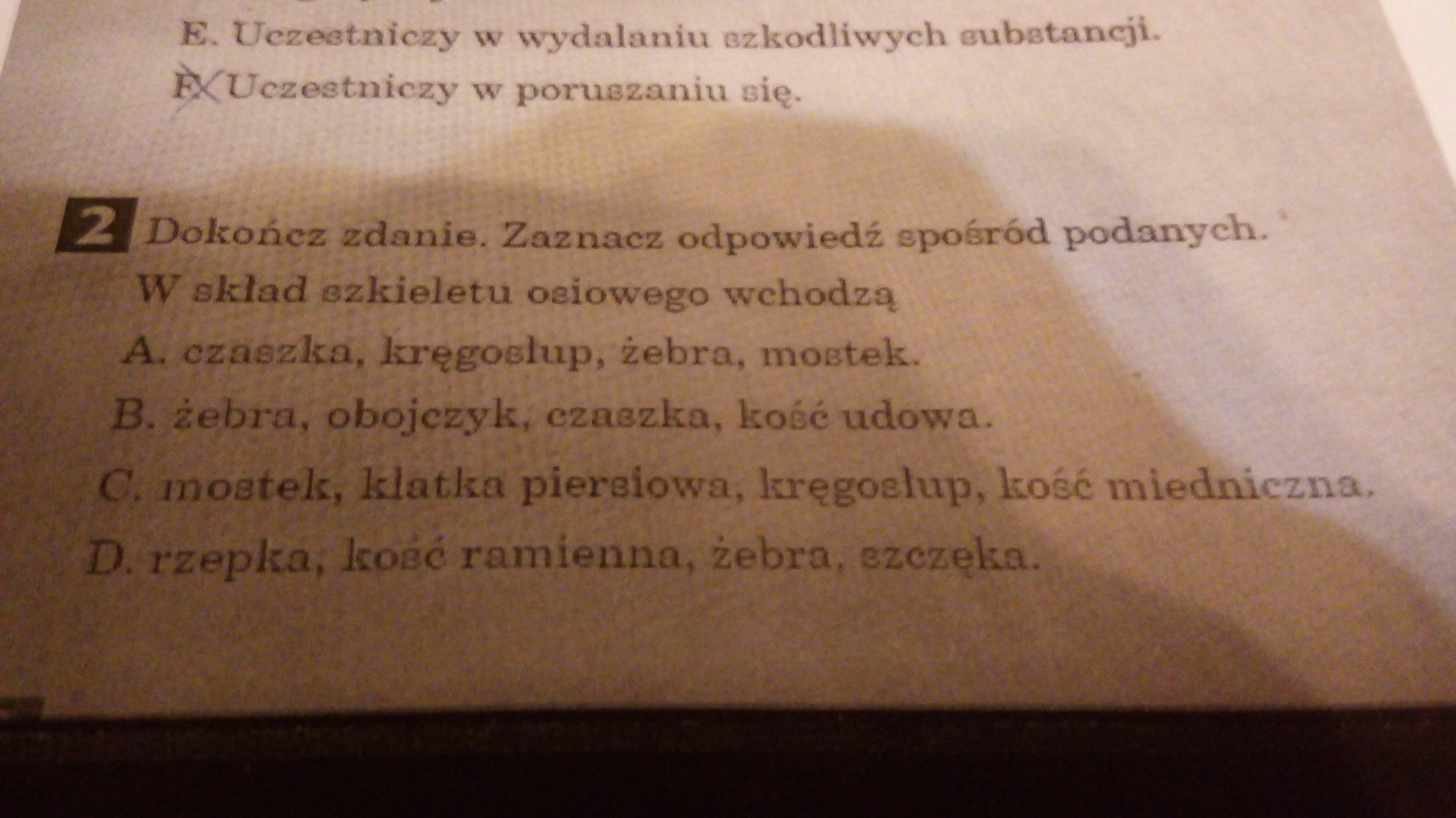 Dokończ Zdanie Zaznacz Odpowiedź Spośród Podanych Oddychanie Komórkowe