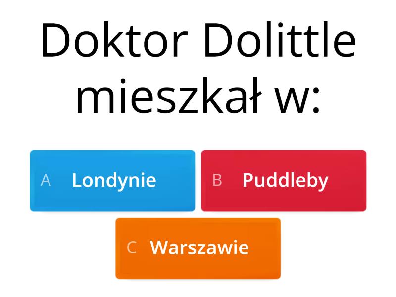 Test Doktor Dolittle I Jego Zwierzęta