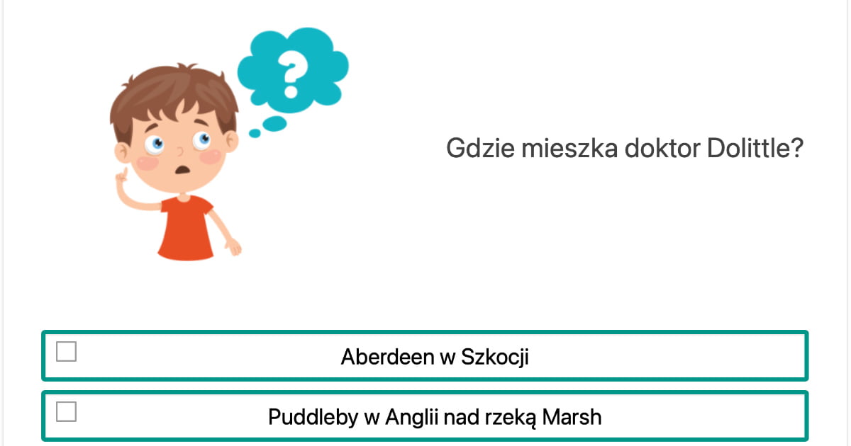 Doktor Dolittle: najważniejsze informacje, cytaty, pytania i odpowiedzi Doktor Dolittle Test Z Lektury