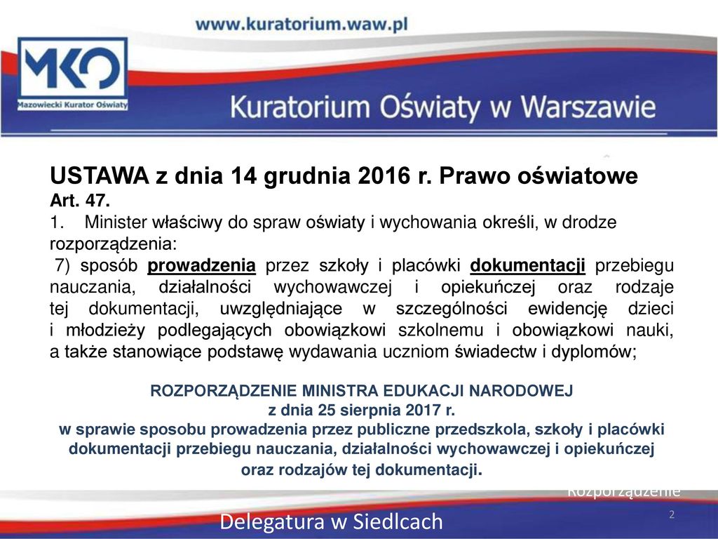 Dokumentacja przebiegu nauczania - ppt pobierz Rozporządzenie W Sprawie Prowadzenia Dokumentacji Przebiegu Nauczania