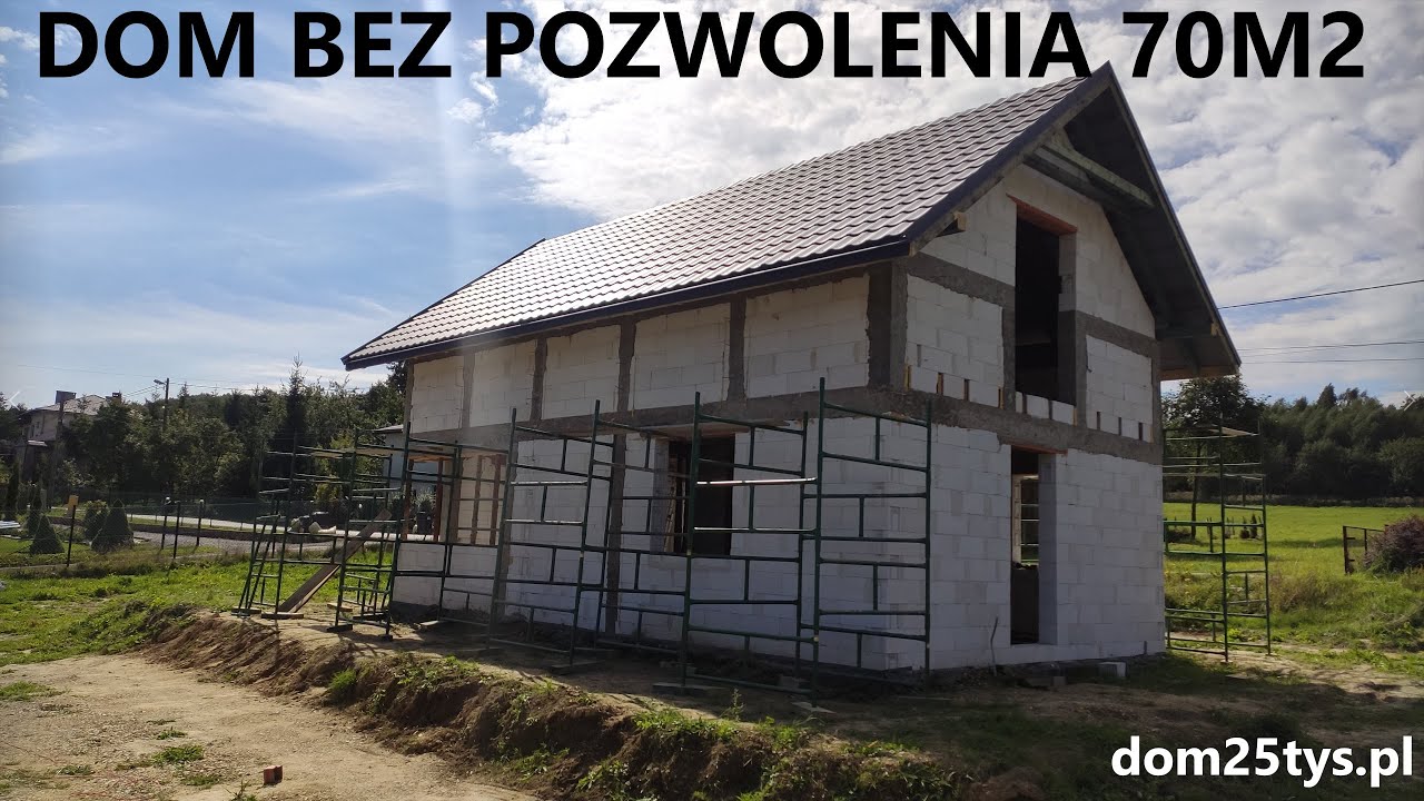 DOM BEZ POZWOLENIA 70M2 | BLACHA ZE SŁOWACJI KRĘCONA OD DOŁU | ILE Budowa Domu Bez Pozwolenia Na Budowę