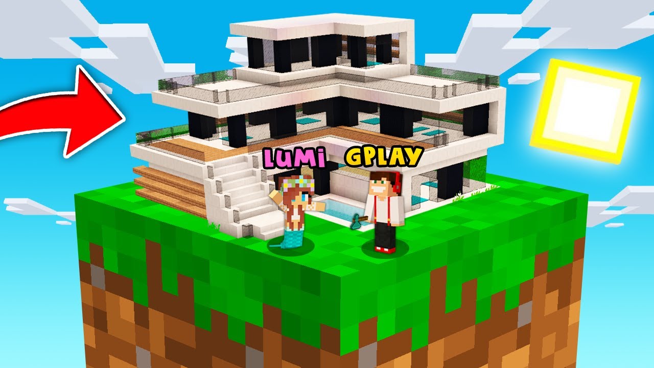 DOM GPLAYA NA BLOKU DIRTU W MINECRAFT?! GPLAY & LUMI - YouTube Jak Wygląda Gplay W Prawdziwym życiu