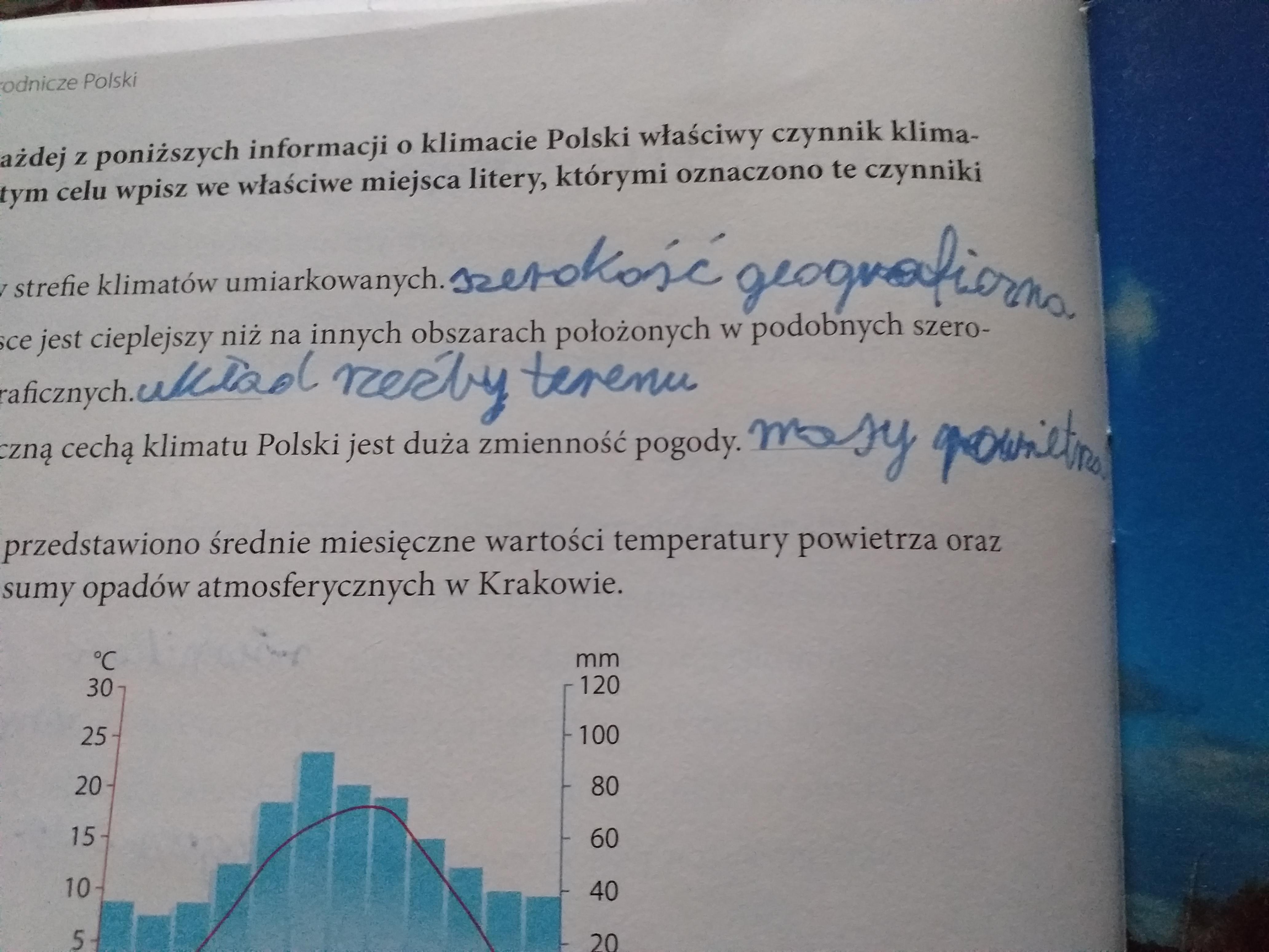 Dopasuj Do Każdej Z Poniższych Informacji O Klimacie Polski