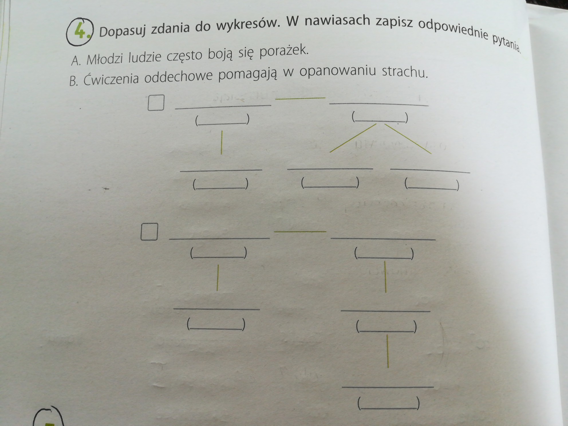Sporządź Wykresy Zdań W Nawiasach Zapisz Odpowiednie Pytania