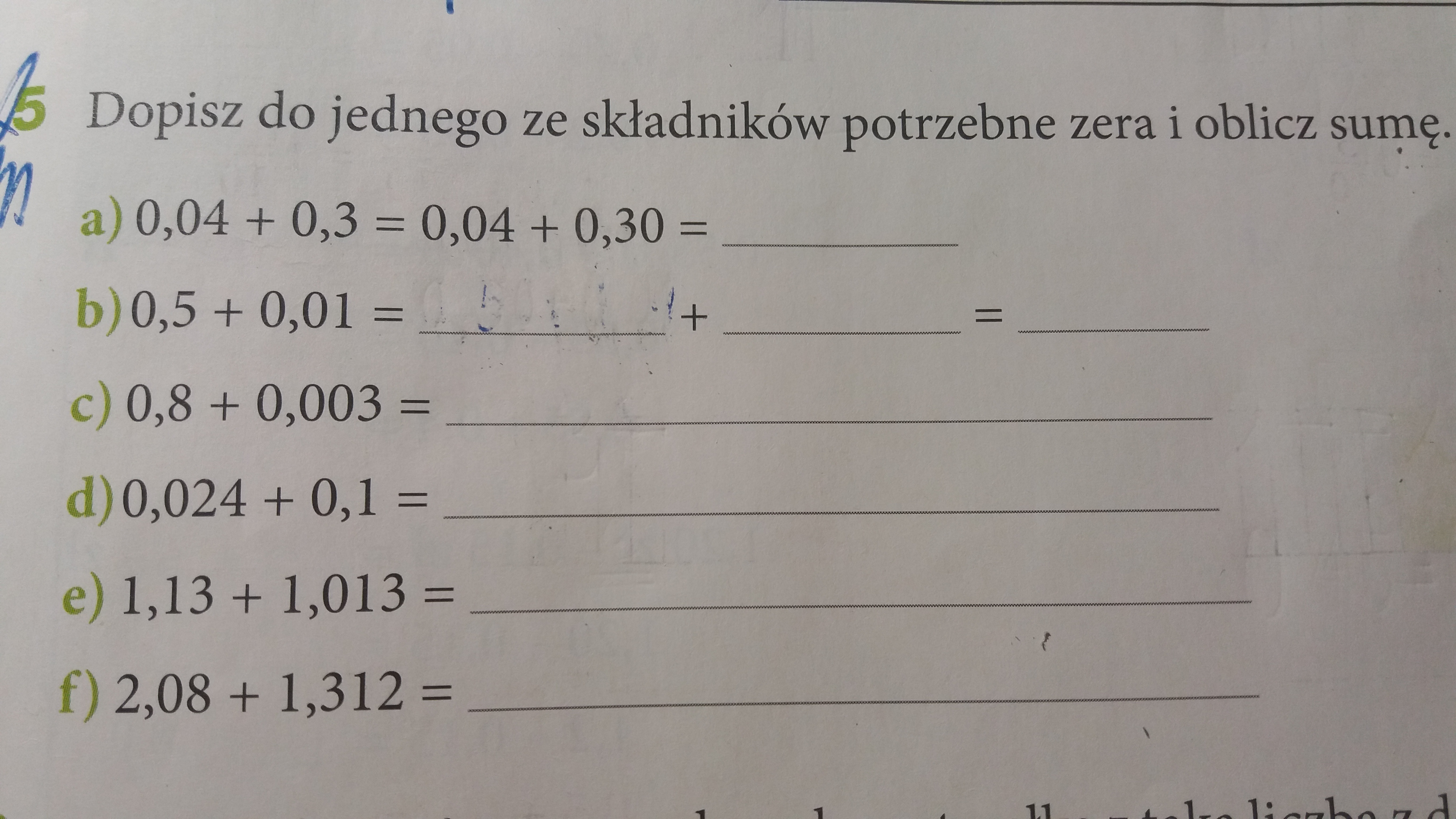 Do Jednego Ze Skladnikow Dopisz Cyfre 1 Tak Zeby