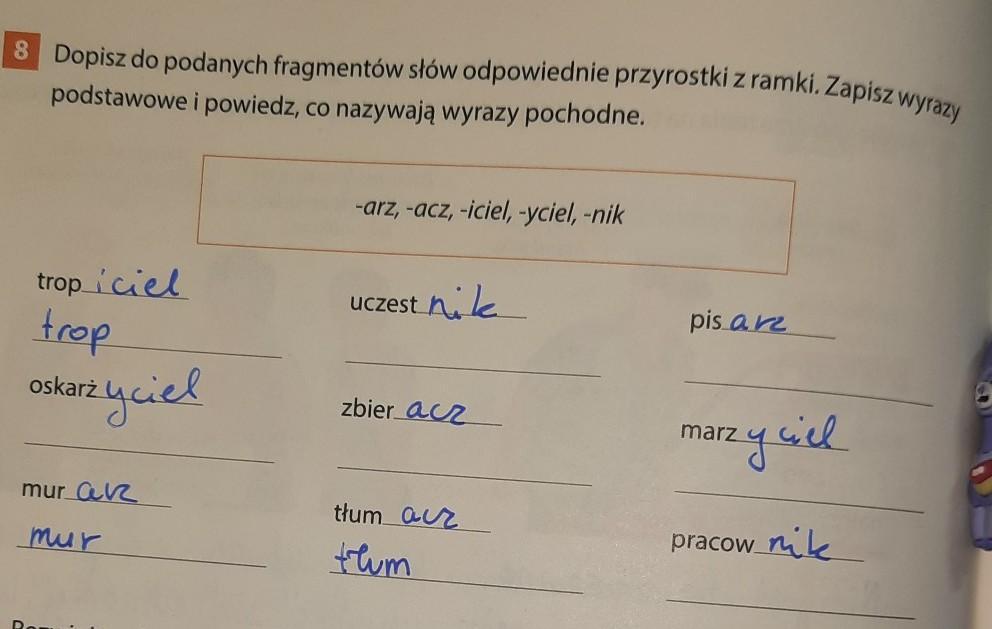 Do Każdej Definicji Dopasuj Wyraz Z Ramki