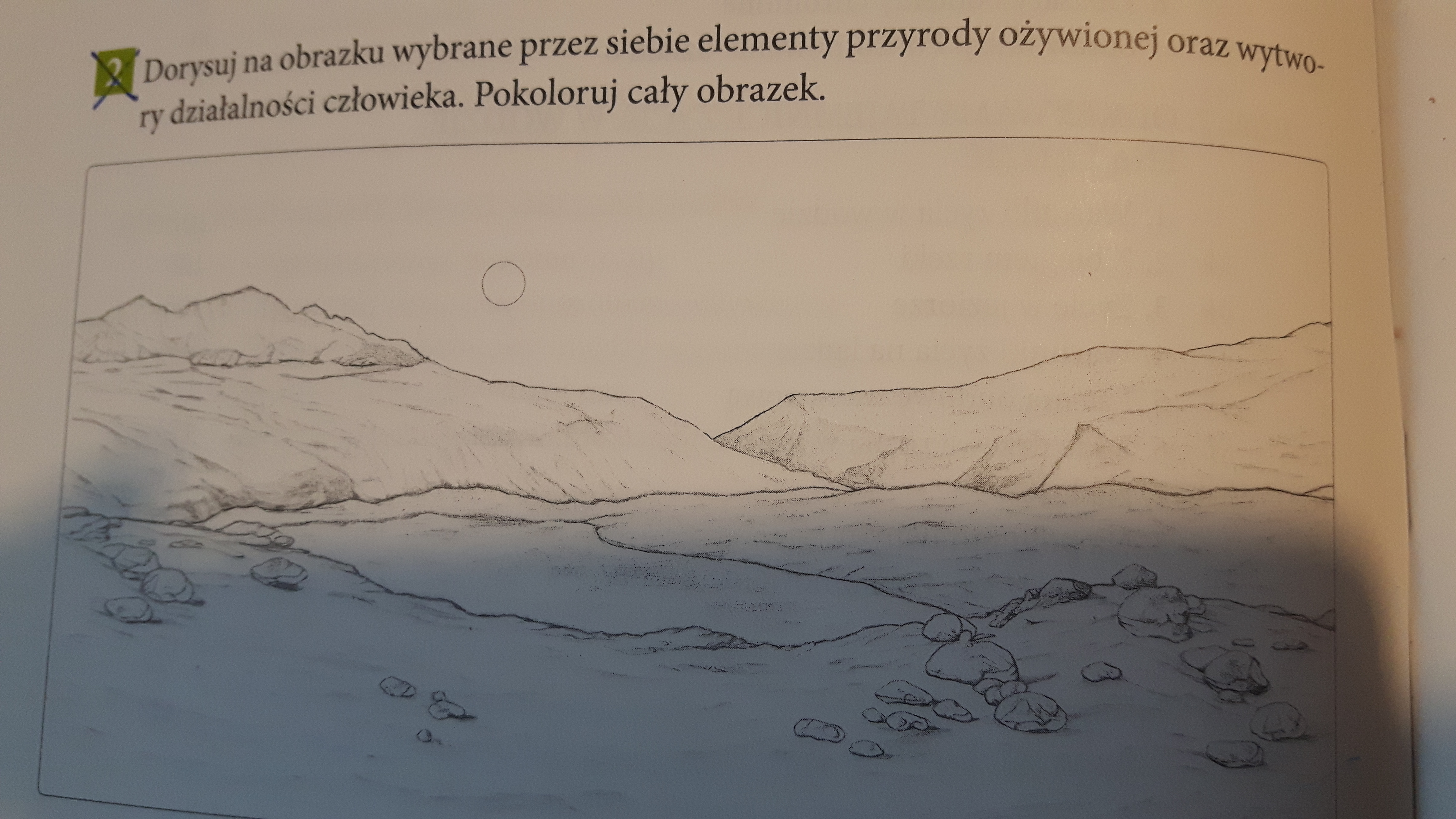 dorysuj elementy przyrody ożywionej oraz wytwory działalności człowieka Dorysuj Na Obrazku Wybrane Przez Siebie Elementy Przyrody Ozywionej