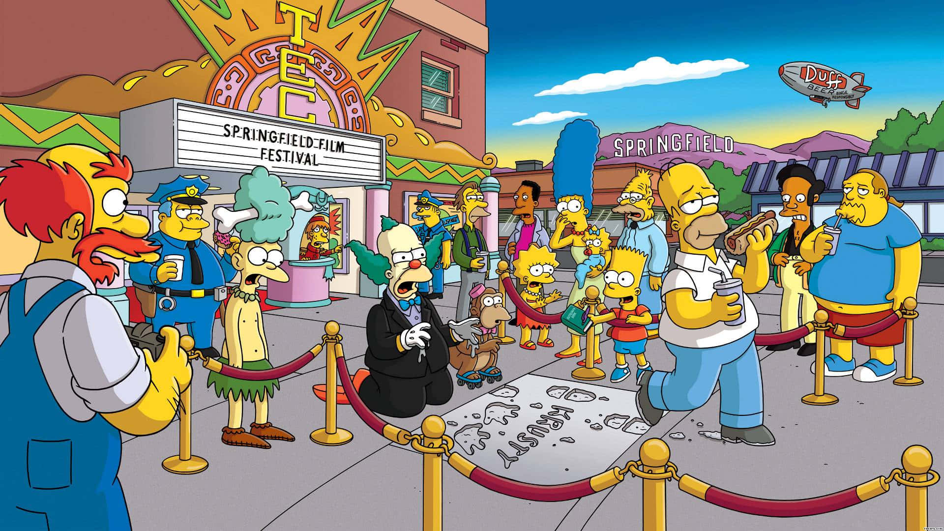 Download The Simpsons Movie Poster | Wallpapers.com Simpons Movie