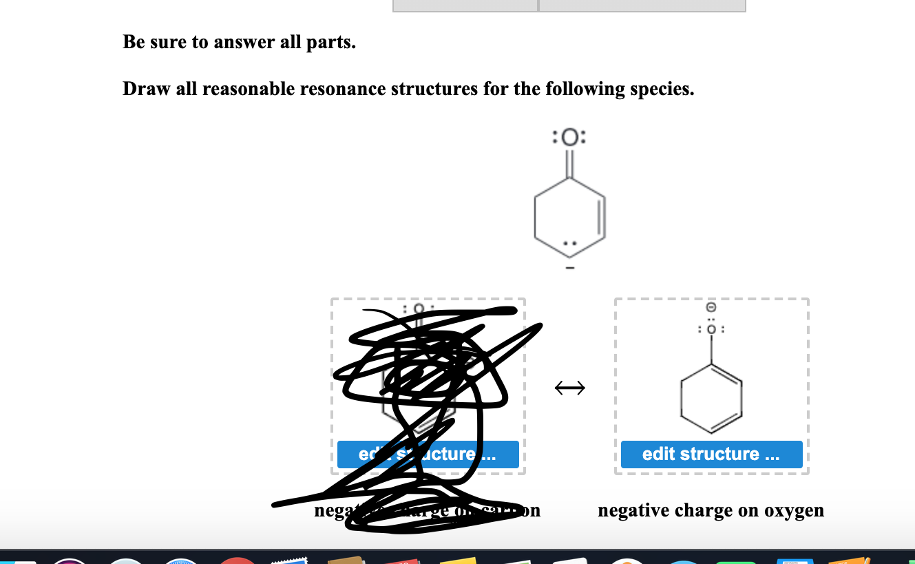 Draw A Reasonable Resonance Structure For The Following Species