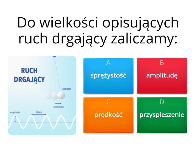 Drgania i fale sprężyste - test - Quiz Test Drgania I Fale