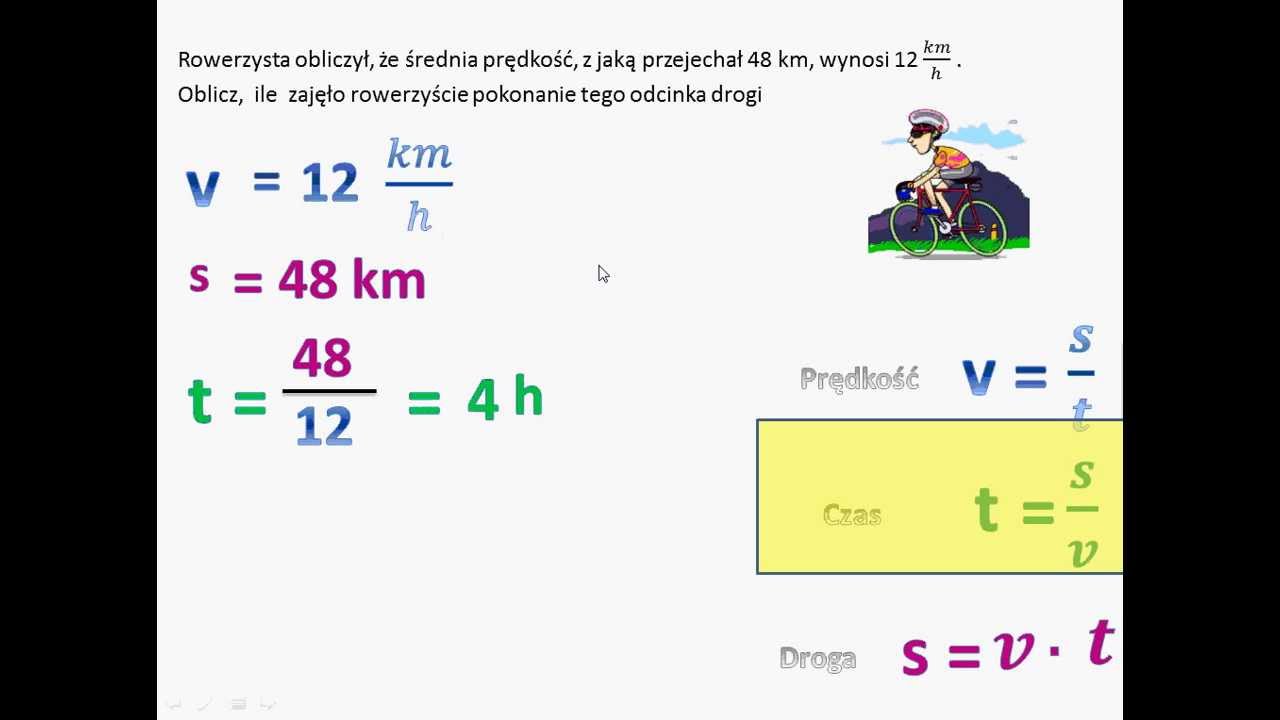 Prędkość Droga Czas Klasa 6 Pdf