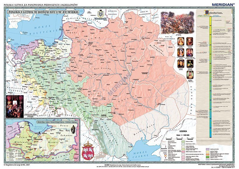 DUO Polska i Litwa za pierwszych Jagiellonów / Europa XIV-XV wiek Powierzchnia Polski W Xv Wieku