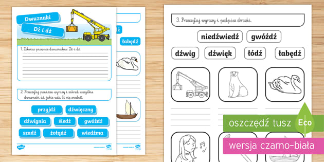 Wyrazy Z Dwuznakiem Dź Na Początku