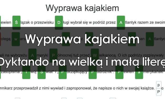 Dyktando Klasa 4 Wielka I Mała Litera Do Druku