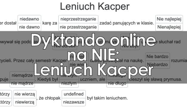 Dyktando Wszystkie Zasady Klasa 7