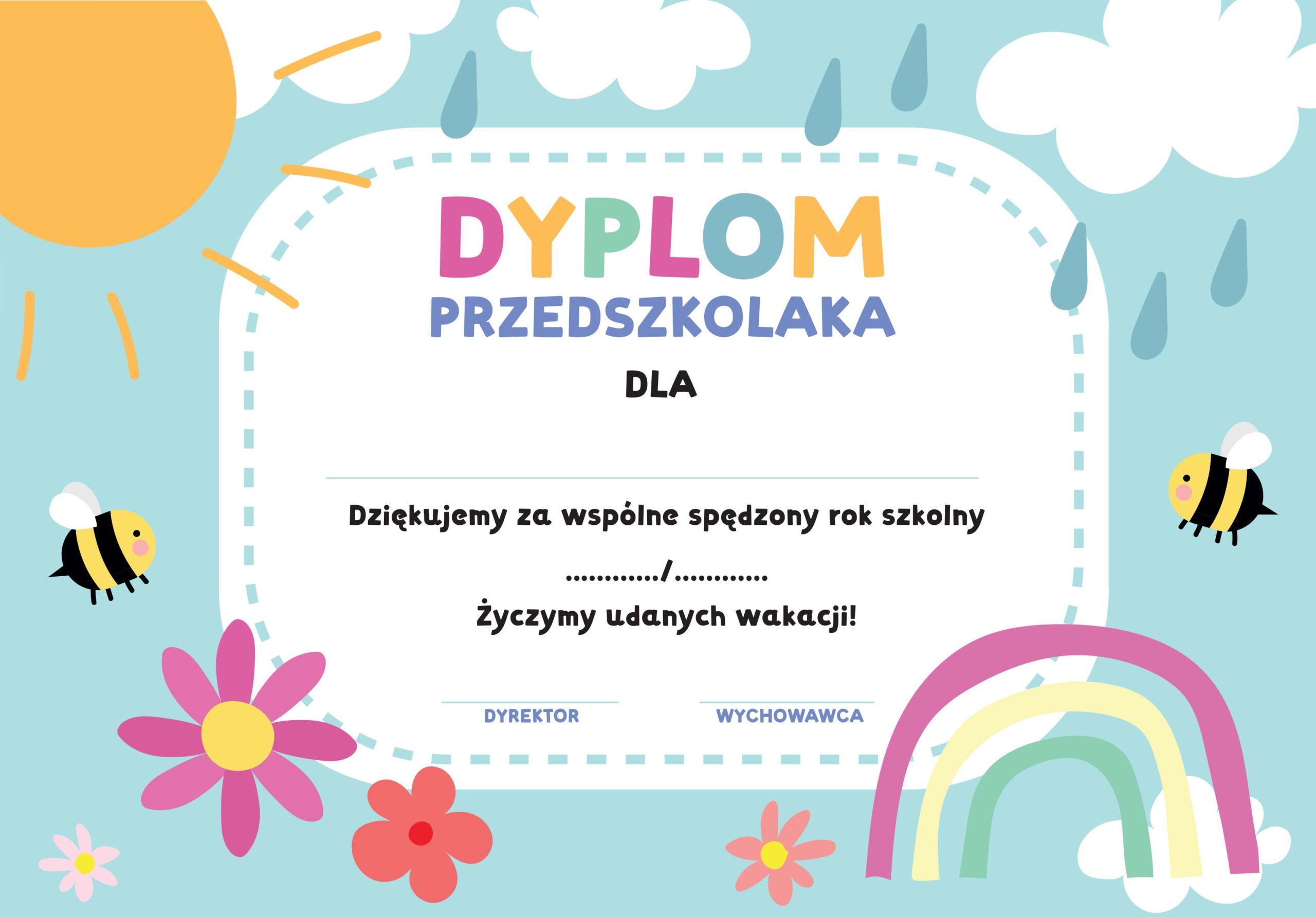 Dyplom Dla Przedszkolaka Za Udział W Konkursie