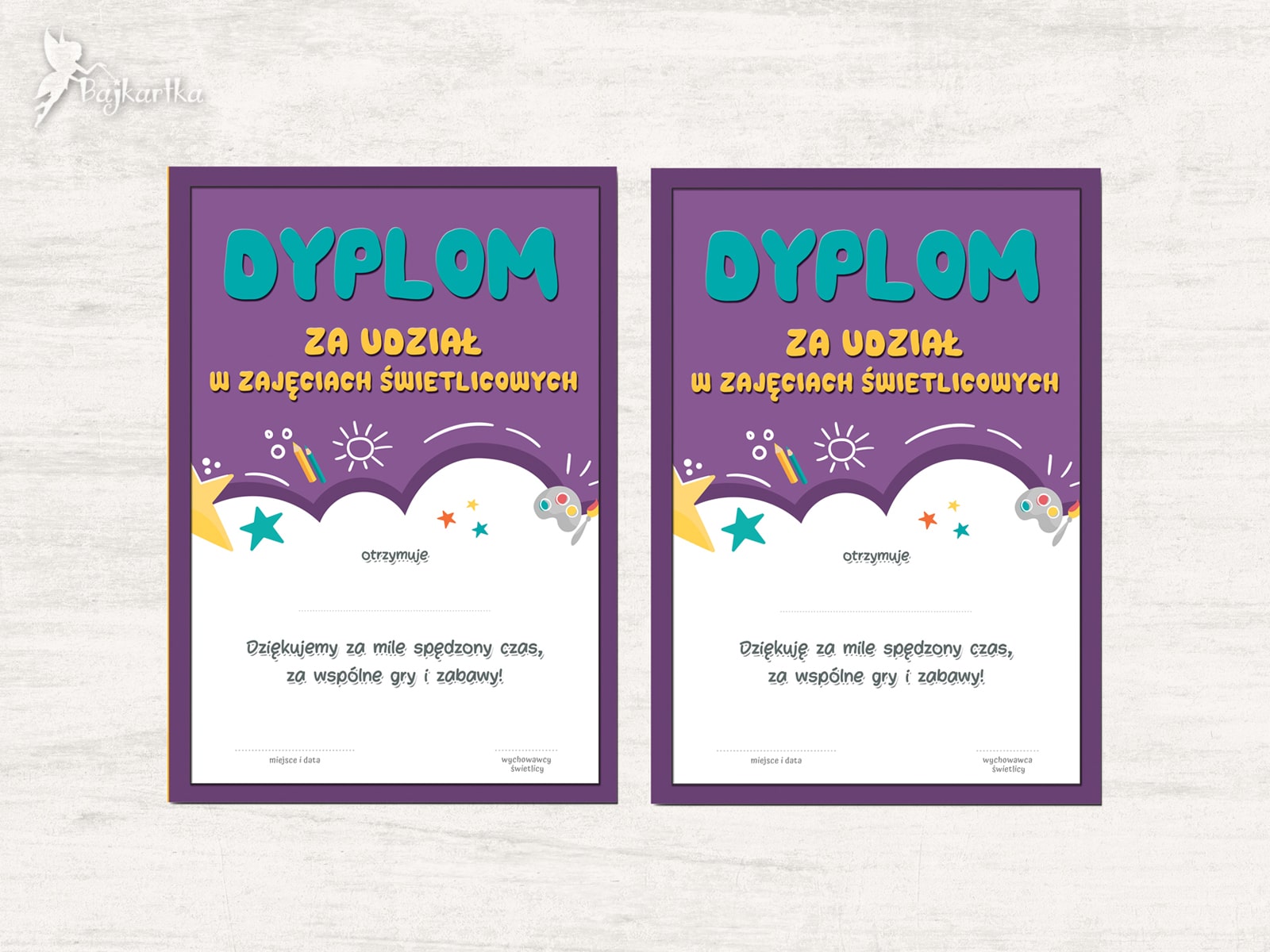 Dyplom za udział w zajęciach świetlicowych 5 – Bajkartka Dyplom Za Udzial W Zajeciach Rewalidacyjnych