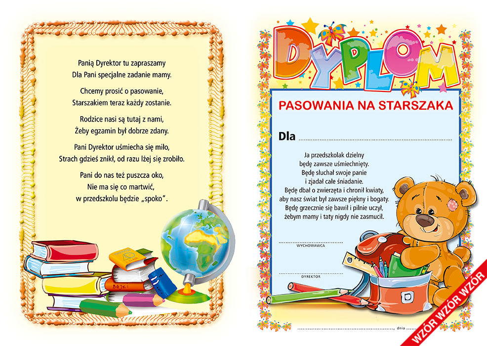 Dyplomy pasowania na przedszkolaka, starszaka: 2b-597 Wierszyk Na Pasowanie Przedszkolaka 3 Latki