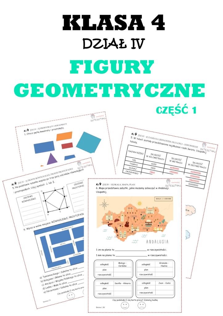 Dział IV: Figury geometryczne – część 1 • Złoty nauczyciel Figury Geometryczne Klasa 4