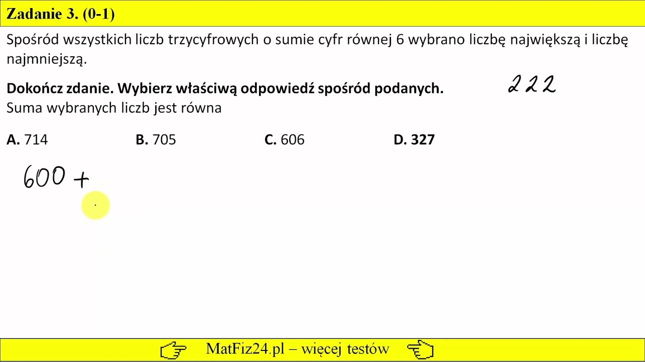 Działania na liczbach - Egzamin 8 klasisty 2022 | Matfiz24.pl - YouTube Szalone Liczby Egzamin 8 Klasisty