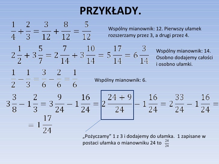 Dzialania na liczbach_wymiernych Liczby I Dzialania