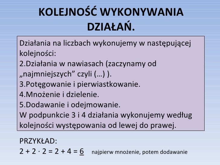 Dzialania na liczbach_wymiernych Liczby I Dzilania Kl 5