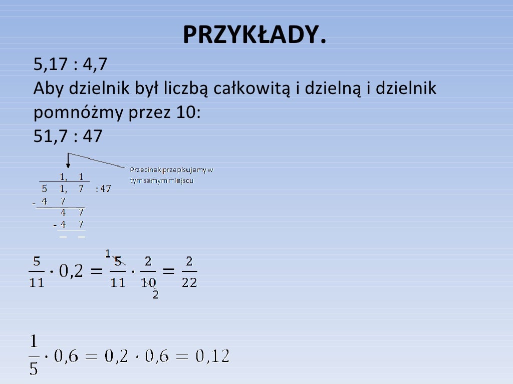 Działania Na Liczbach Klasa 6