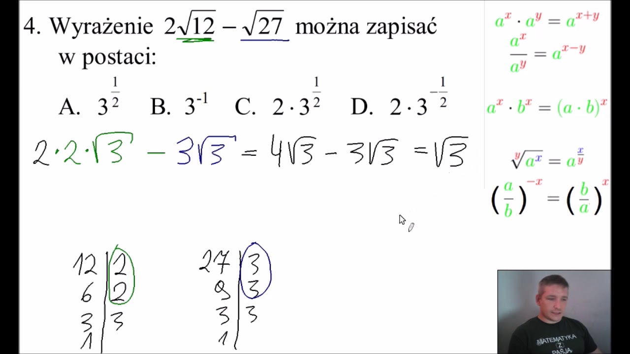Działania Na Pierwiastkach I Potęgach